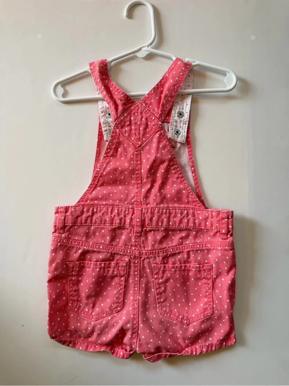 H&M Pink Polka Dot Heart Overalls - Kids Bottoms